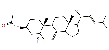 (22E)-24-Nor-5a-cholesta-7,22-dien-3b-yl acetate